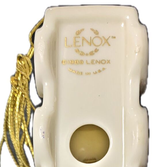 Lenox Yuletide Express Locomotive Christmas Tree Ornament w Box 1989 Train - Picture 6 of 9